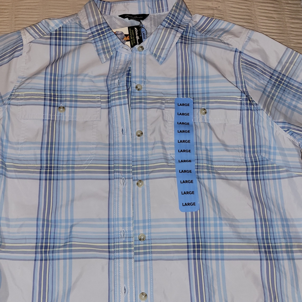 Women's Blue Plaid Shirt - Picture 2 of 7